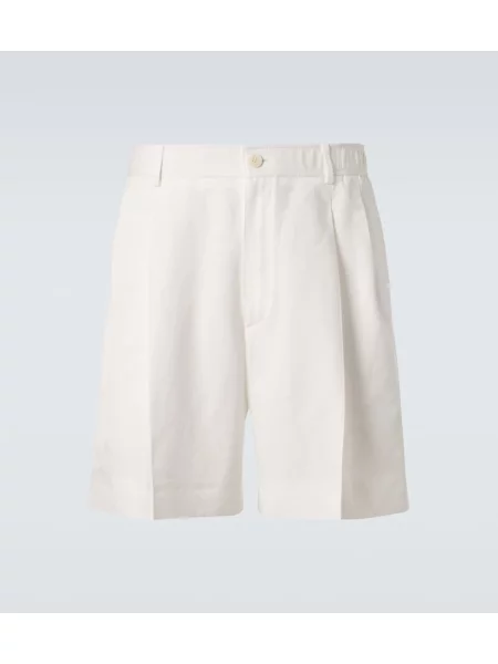 Pantaloni scurți Brioni de in alb