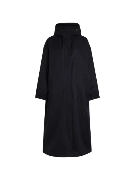 Palton Emporio Armani cu glugă albastru