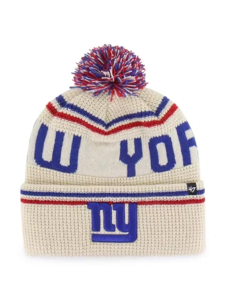 47 brand czapka z pomponem MLB New York Yankees beżowa