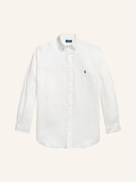 Polo Ralph Lauren Big & Tall Koszula Lniana O Kroju Comfort Fit weiss biała