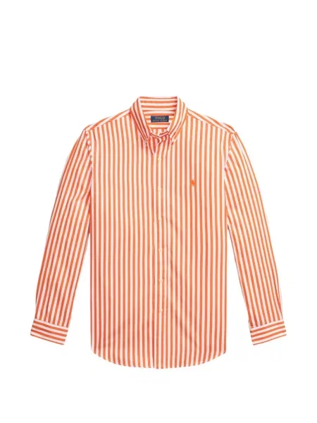 Tricou polo Polo Ralph Lauren cu glugă cu blană cu broderie roșu