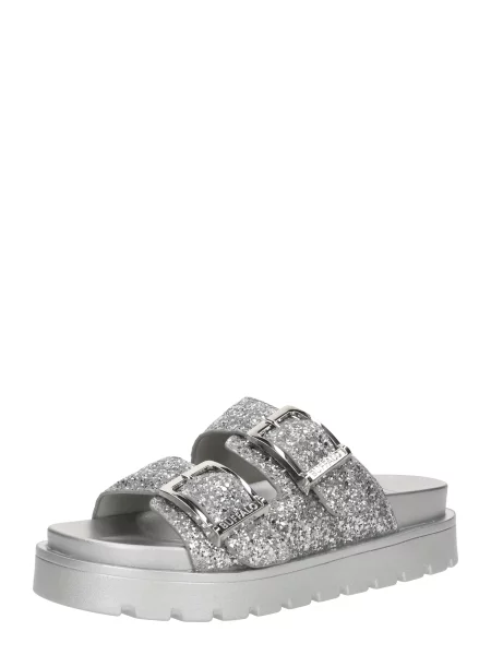 BUFFALO Saboți RAYA' argintiu