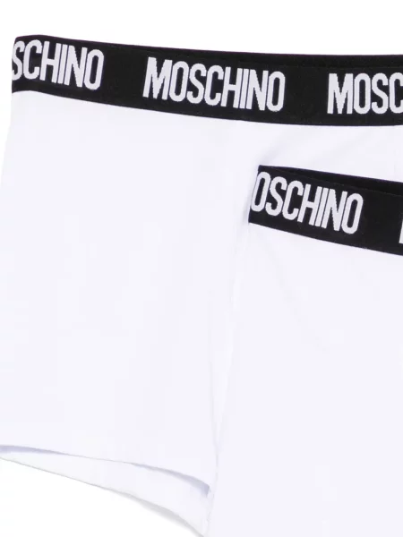 Boxeri Moschino cu autograf alb