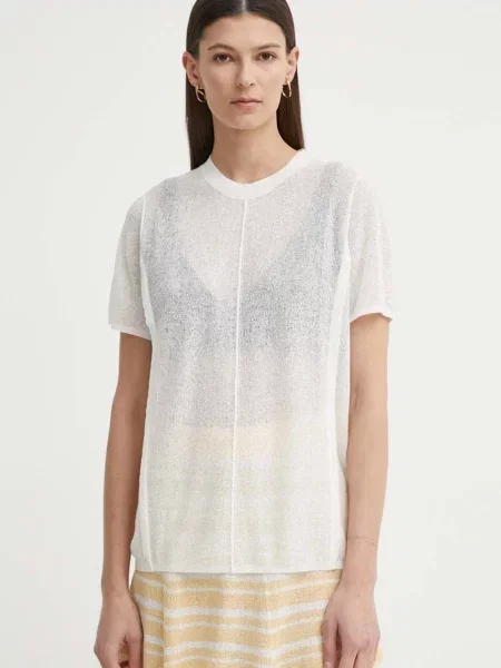 AERON tricou din amestec de in CAYMEN bej