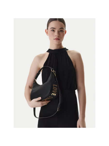 Torebka Love Moschino z logo czarna