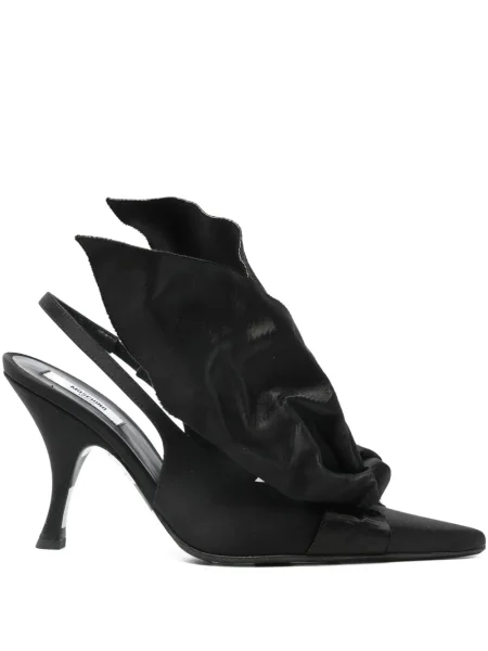 Pantofi cu toc Moschino cu funde slingback negru