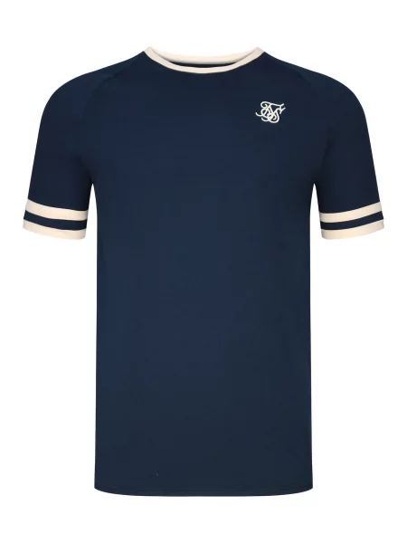 SikSilk Tričko Tournament / námořnická modř béžová