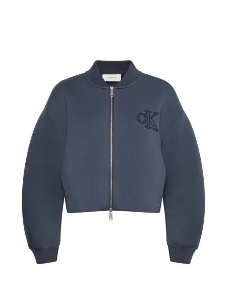 Decupat geacă bomber Calvin Klein cu autograf albastru