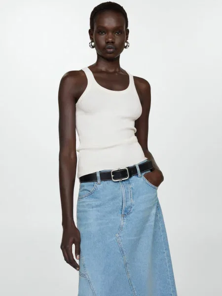 MANGO Майка білий