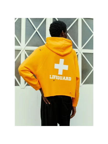 Bluza z kapturem Liberal Youth Ministry z przetarciami z kapturem pomarańczowa