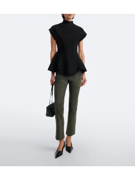 Leggings Stouls din piele verde