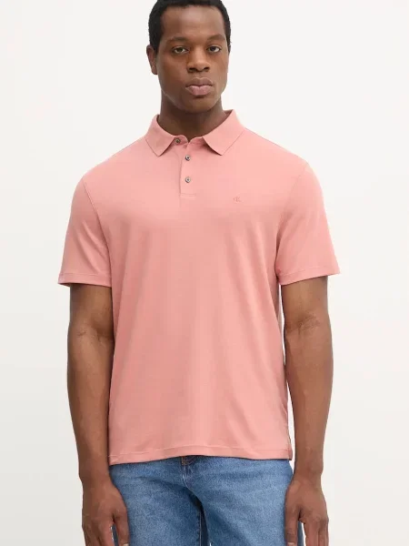 Polo majica Calvin Klein narančasta