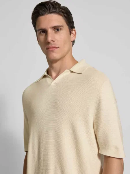 Koszulka polo o kroju relaxed fit z dekoltem w serek model ‘Eoin’ Tiger Of Sweden