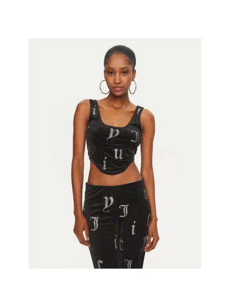 Juicy Couture Felső Cait Slim Fit fekete