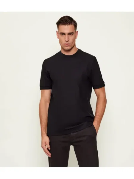 BOSS BLACK Tricou H-Thompson 55 | mercerizat negru