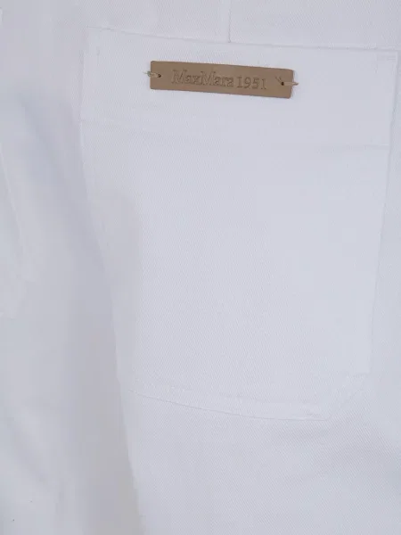 Pantaloni Max Mara cu autograf alb