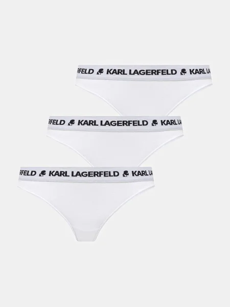 Прашки Karl Lagerfeld 3 чифта LOGO THONG черно бяло