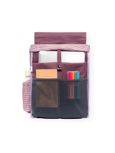 Pruhovaná taška Lefrik vínová