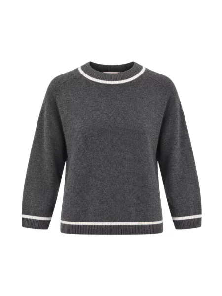 Sweter Marella wełniany szary