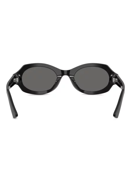 Οβάλ γυαλιά ηλίου Giorgio Armani μαύρο