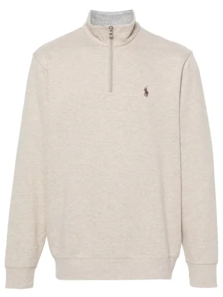 Με τιράντες μάλλινο παντελόνι Polo Ralph Lauren με απλικέ λευκό