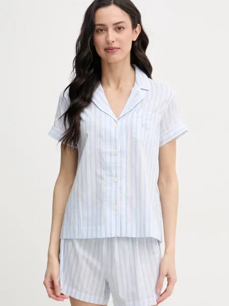 Lauren Ralph Lauren dvoudílné pyžamo s viskózou modré