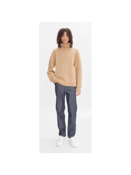Sweter A.p.c. wełniany brązowy