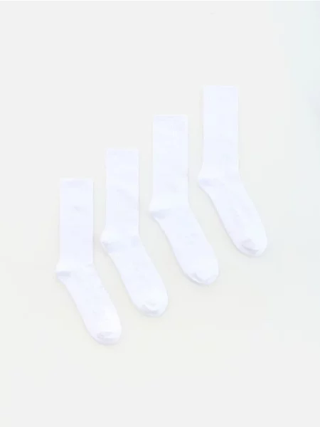 Reserved Set de 5 perechi de șosete lungi alb