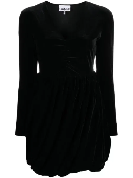Rochie Ganni de catifea negru