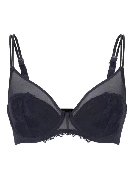 Бюстгальтер с плотной чашкой синій