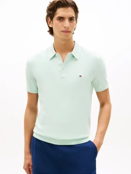 TOMMY HILFIGER Pulover Essential mentă verde
