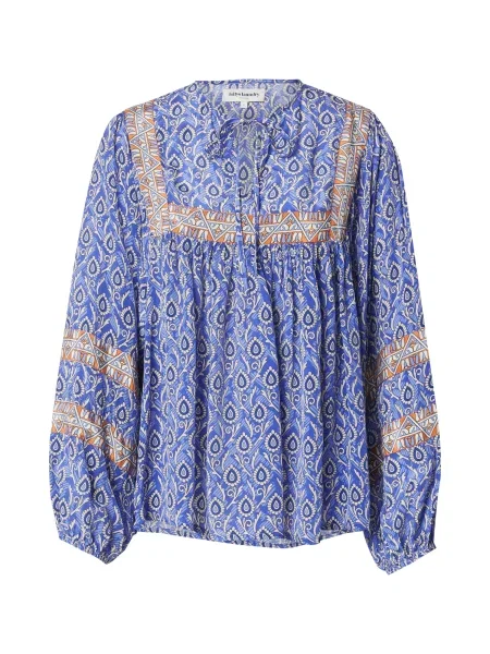 Lollys Laundry Bluză Teel albastru / portocaliu alb