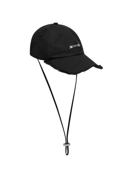 Șapcă Jacquemus cu franjuri negru