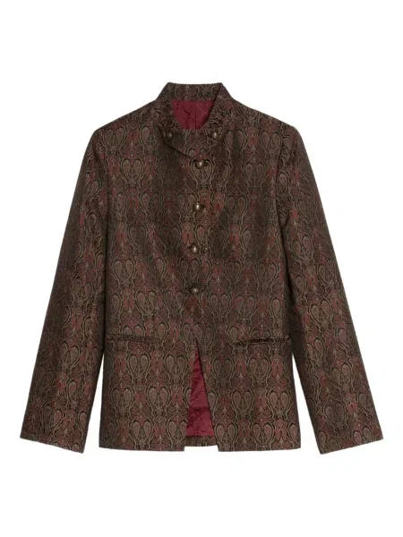 Gulerat sacou Zadig&voltaire cu imagine cu model paisley maro