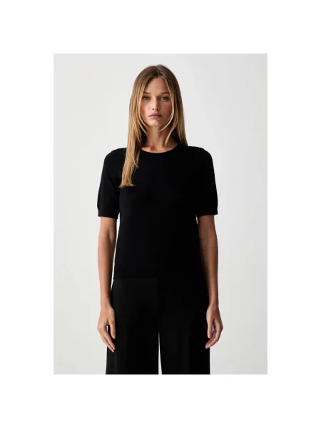 Dzianinowy sweter Twinset czarny