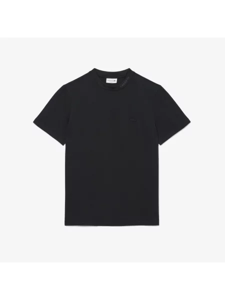 Lacoste Żakardowy T-Shirt Piké Z Logo Commuter czarny