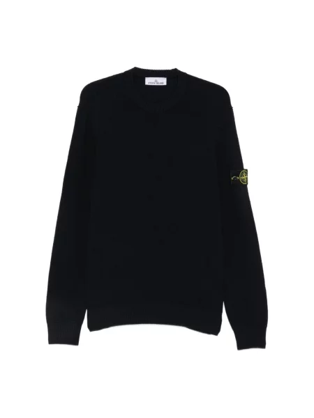 Sweter Stone Island wełniany z kamieniami niebieski