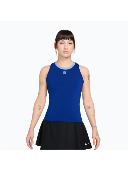 Tricou pentru femei Nike Court Dri-Fit Advantage old royal/white alb