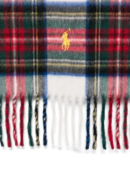 Вълнен шал Polo Ralph Lauren на райета сиво
