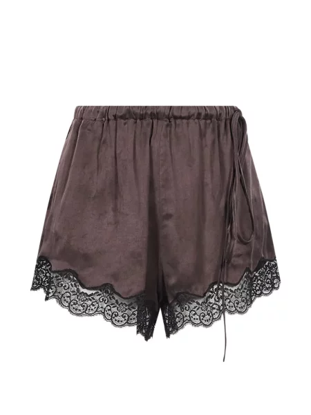 Pantaloni scurți The Andamane din dantelă maro