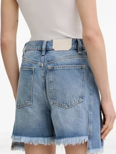 Pantaloni scurți Allsaints cu tepi albastru
