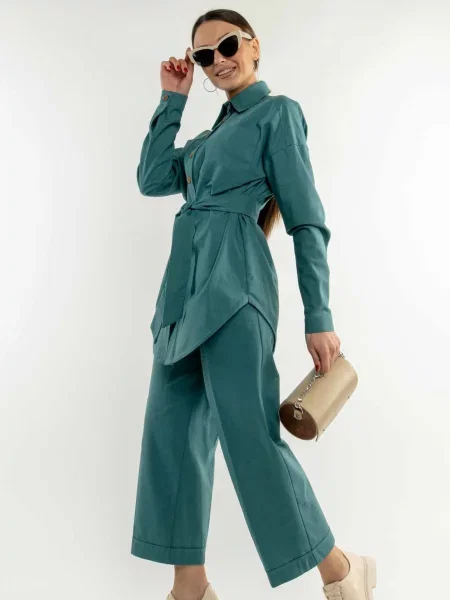 Лляна Сорочка RiMari бірюзовий