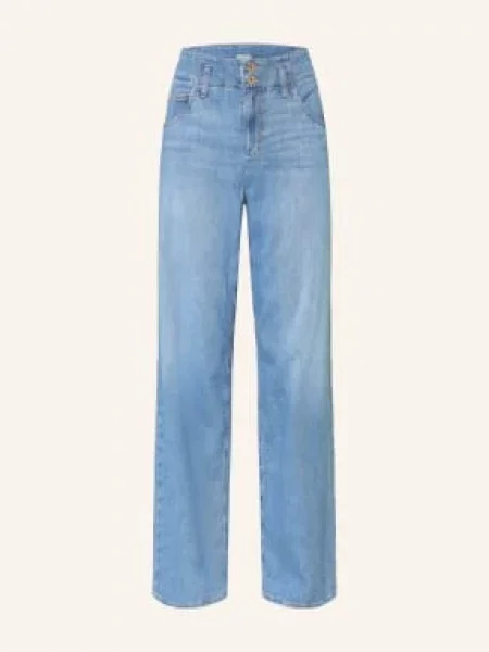 Brax Jeansy Wide Leg Maine blau niebieskie