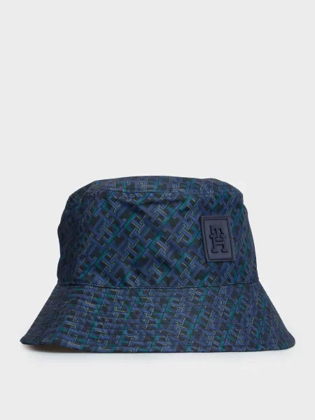 Шляпа Tommy Hilfiger из твилла синяя