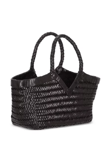 Geantă shopper Vipera din piele țesută maro