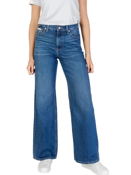 Proste jeansy Calvin Klein niebieskie