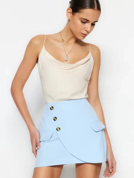 Fusta mini Trendyol albastru