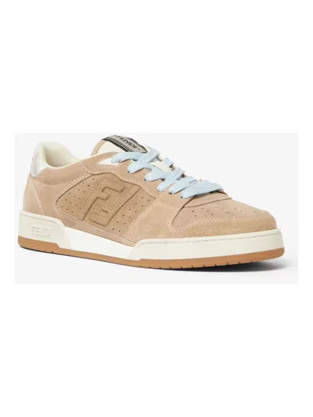 Sneakersy Fendi skórzane beżowe