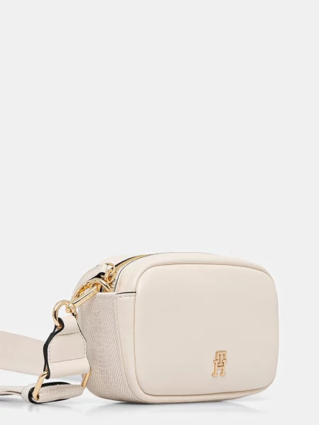 TOMMY HILFIGER Geantă de umăr bej alb