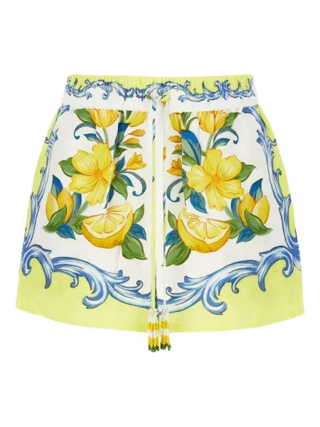 Szorty Farm Rio z nadrukiem białe